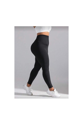 Fit Women Yüksek Bel 3 Kademeli Agraflı Termal Tayt Siyah