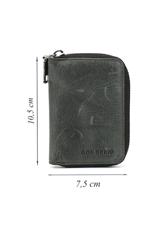 Gönderir Gönderi R Unisex Siyah Crazy Hakiki Deri Dikey Kartlık Ddux76006858