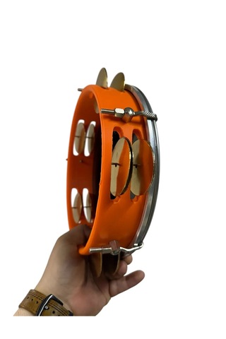 Arap Fasıl Tefi Profesyonel Turuncu Carbon Kasnak Mitello Siyah F