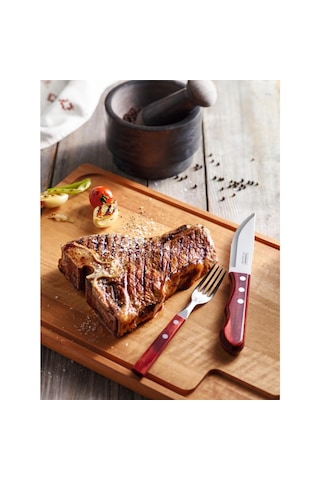 Tramontina Churrasco 21102/470 Biftek-Steak Çatalı Ahşap