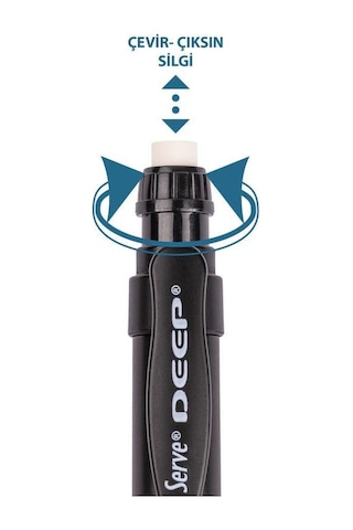 Serve Deep Mekanik Uçlu Kalem 0.7 MM Metalik Mr.Siyah