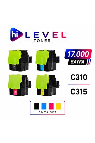 Hilevel Toner Ht-c310/c315-set, Xerox C310 C315 17k 4 Renk Set Cmyk Ekstra Yüksek Kapasite Muadil Toner