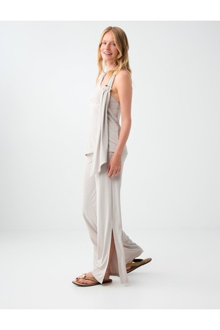 Jimmy Key Jimmy Key Taş Yırtmaçlı Beli Lastikli Örme Pantolon 6sw187482928