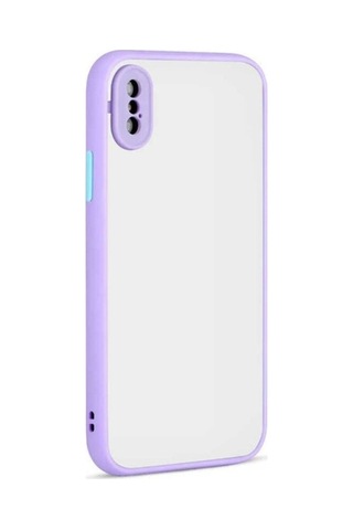 Apple Uyumlu iPhone X Kılıf Zore Hux Kapak Lila
