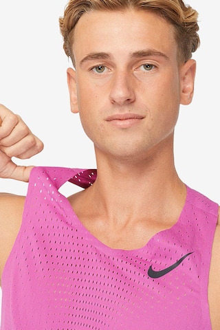 Nike Dri Fit Aeroswift Running Adv Singlet Tank Top Lazer Kesim Koşu Atleti Fuşya Fuşya