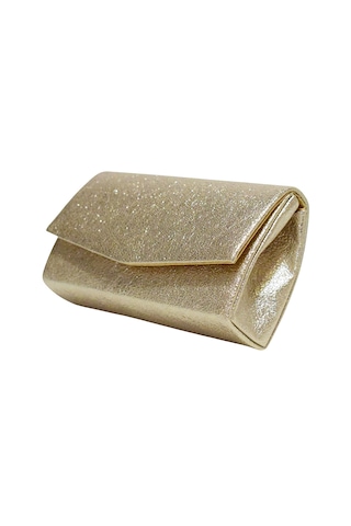 Smooth Bags Kristal Gold Kadın Abiye El Çantası Ve Zincir Omuz Askılı Omuz Çantası Altın