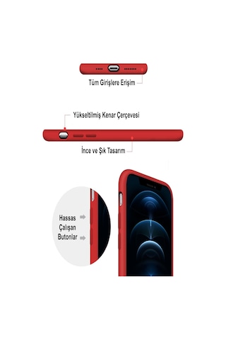 Apple Uyumlu iPhone 13 Mini Kapak İçi Kadife Lansman Lux Silikon Kılıf