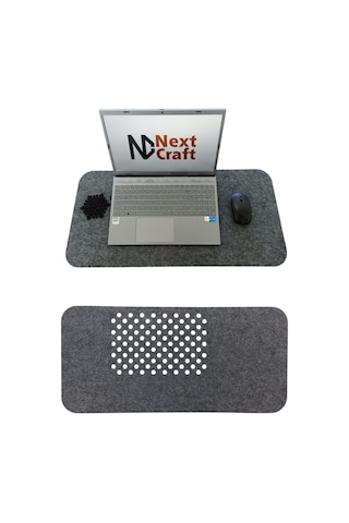 Çalışma Masası Düzenleyici Keçe Bilgisayar Mouse Pedi Masa Üstü Düzenleyici Mat 70x32 Cm K. Gri