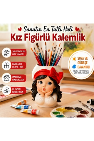 Sevimli Kız Kalemlik Kırmızı