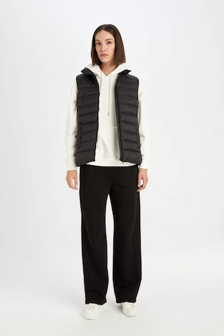 DeFacto Su İtici Dik Yaka Kapitoneli Fermuarlı Cepli Mevsimlik Şişme Yelek A0975AX25SPBK27 Siyah