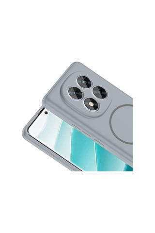 Vendas Xiaomi Redmi Note 14 Pro 5g Kılıf M-safe Şarj Özellikli Zore Meta Kapak + Polymer Nano Ekran Koruyucu Titanyum Gri