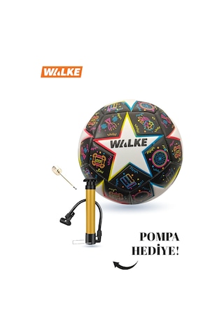 Walke Premium Şampiyonlar Ligi Temalı 5 Numara Futbol Topu Pompa Hediyeli Mavi