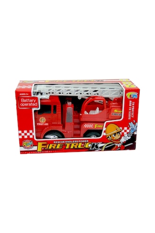 Fire Truck Sesli Ve Işıklı Çarp Dön Pilli İtfaiye