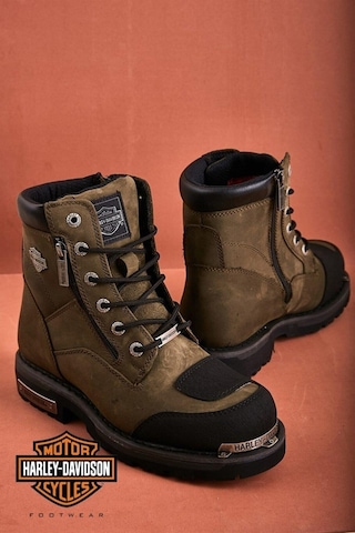 Harley Davidson Olive Hakiki Deri Kadın Bot & Bootie Hd1777060003 001