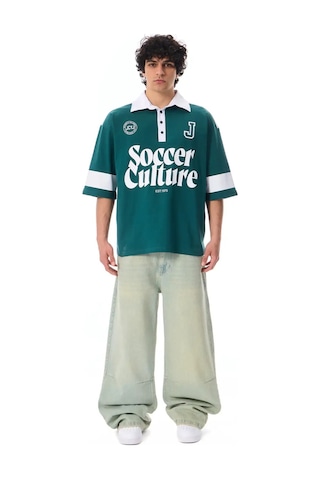 More Black Soccer Culture Baskılı Polo Yaka Premium Oversize Tshirt Nefti