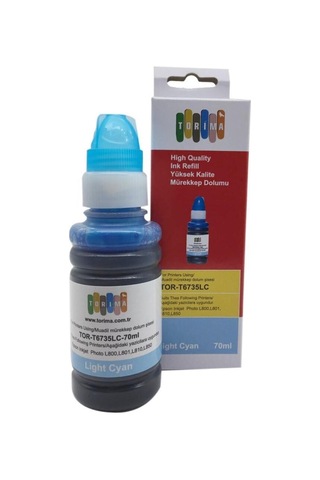 Delux Serisi Yazıcı Sıvısı Kullanım Kartuş İnkjet Mürekkepler 70ml Light Cyan