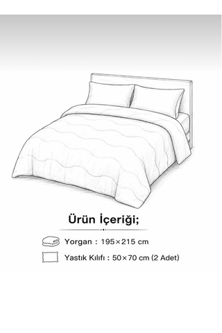Çift Kişilik Welsoft Uyku Seti----uykuseti--04 Beyaz- Sarı - Kahverengi
