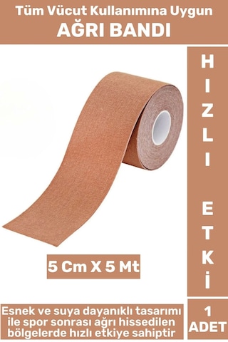 Hızlı Etki Kas Bel Bacak Kol Boyun Sırt Omuz Karın Kalça Spor 5 Metre Isı Ağrı Bandı Ten