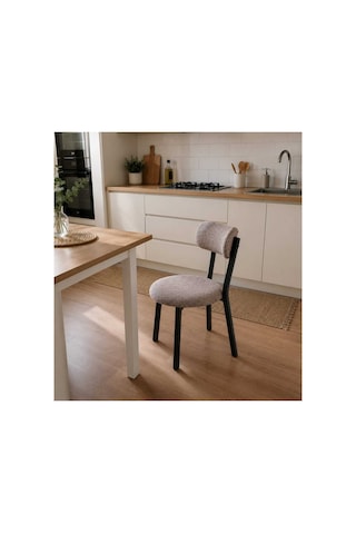 Tool Aksesuar T-6016 Traverten 70x120 Mdf Teddy Kahverengi 4 Kişik Mutfak Masası Takımı