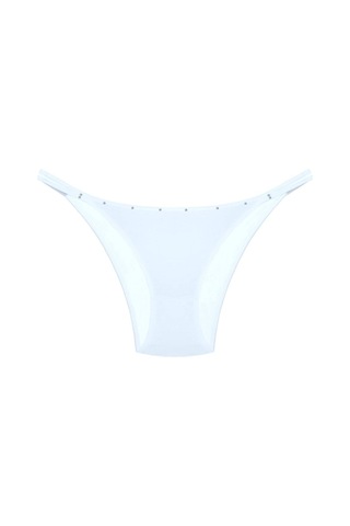 New Lilla 1025 Çift İp-Taş Detaylı Bikini Külot Paketi 1025-V2 - Bordo Beyaz Lacivert - Standart Çok Renkli