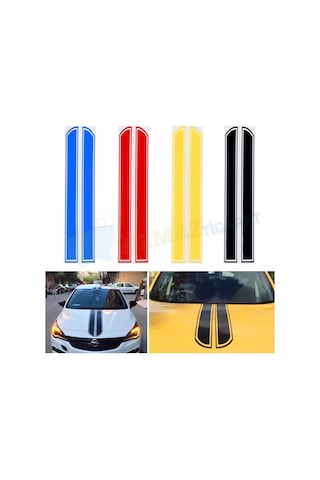 Kaput Şerit Sticker Araba Oto Sticker Etiket Yapıştırma 1 Çift 80 X 20 Cm Kaput Şerit Sticker Araba Oto Sticker Etiket Yapıştırma 1 Çift 80 X 20 Cm