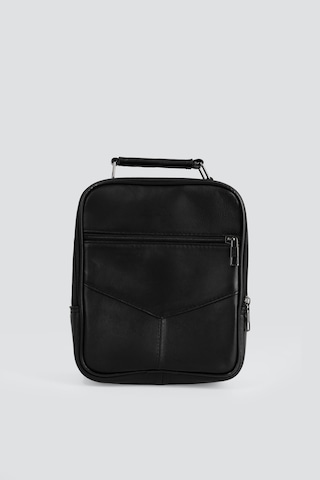 Westbag Erkek Çelik Kasalı Hakiki Deri El Ve Omuz Çantası Ayarlanabilir Askılı Orta Boy Siyah