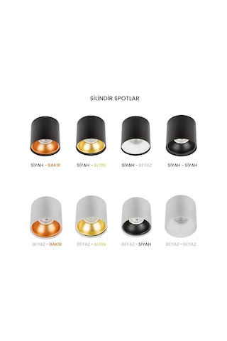 Led Spot Lamba 7W Tavan Motaj Aydınlatma Armatür