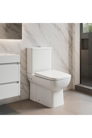 Turavit PLZ1708 Plaza Kanallı Duvara Sıfır Klozet Nkp Yavaş Kapak