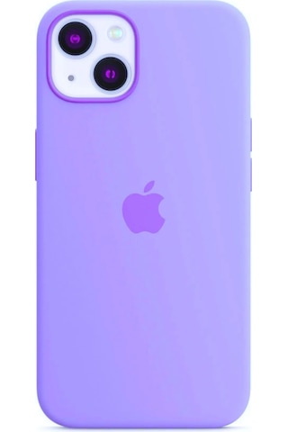 Apple Uyumlu iPhone 14 Logolu İçi Kadife Silikon Lansman Kılıf (10 Renk)