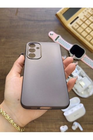 Samsung Galaxy S23 Fe Uyumlu Süper İnce Mat Ultra Thin Silikon Kılıf Buzlu Siyah