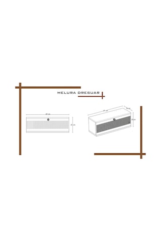 Melura Home Melura Dresuar %100 Mdf Kapaklı Duvara Monte Gri
