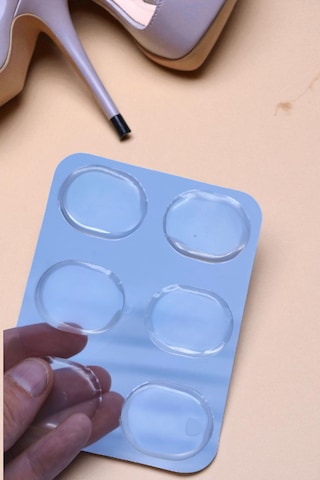 6 Lı Silikon Ayak Koruyucu Ayakkabı Topuk Vurma Ve Nasır Koruyucu Silikon Ped Şeffaf