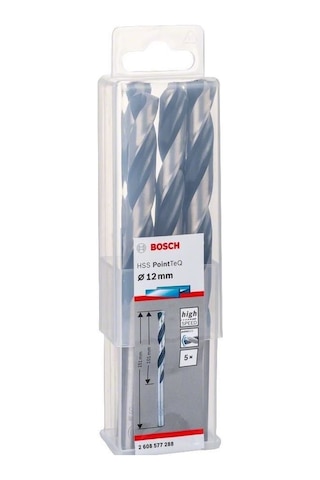 Bosch HSS-PointTeQ 12.0 mm 5'li Paket Matkap Ucu - 2608577288