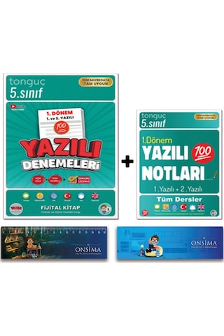 Tonguç Akademi 5. Sınıf 1. Dönem Yazılı Notları - 1. Dönem Yazılı Denemeleri Set - Süper İkili 2 Kitap Tonguç Akademi 5. Sınıf 1. Dönem Yazılı Notları - 1. Dönem Yazılı Denemeleri Set - Süper İkili 2 Kitap