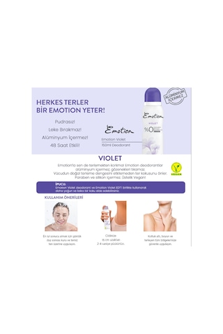 Emotion Violet Kadın Deodorant 2 x 150 ML