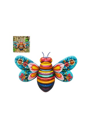 Duvar Asma Art Bee 3d Heykel Bees Duvar Sanatı Oturma Odası Bahçe Yatak Odası İçin Dış Mekan Dekorasyon Yellow