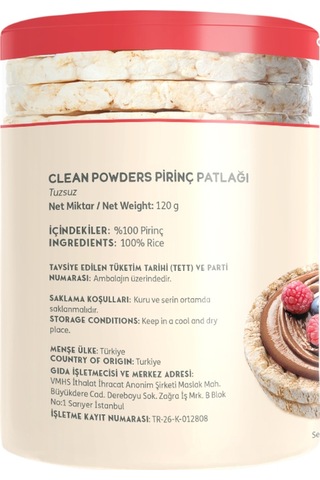 Clean Powders Pirinç Patlağı 120 Gr 3 Adet Aromasız
