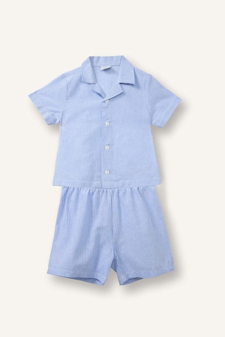 Defacto Poplin 2li Dokuma Pijama Erkek Bebek H4446a526smnv94 Lacivert-nv94