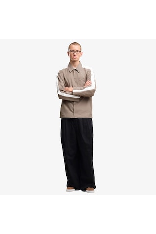 Puma T7 Relaxed Woven Overshirt Erkek Gri Gömlek 638362 Çok Renkli