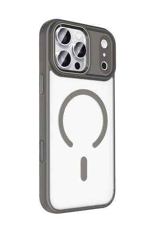 Joko - 913 - Apple Apple iPhone Uyumlu 17 Pro Max Terea Magsafe Kapak - Glblseme - - Gri