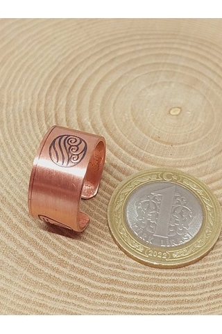 Yasamtohumu Sembollü Bakır Yüzük Ayarlanabilir 52762 Bakır