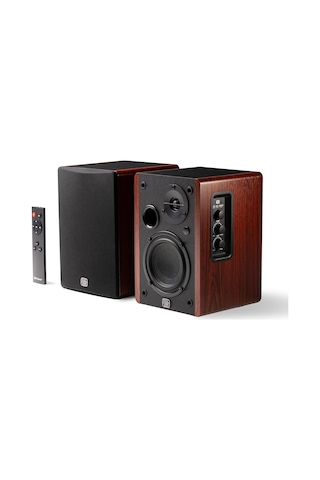 Eris Accent - Aktif Kitaplık Hoparlör Çift 4 İnç Woofer, 1 İnç İpek Kubbe Tweeter, 60w Class D, Trs/rca/aux