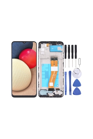 Cbtx Samsung Galaxy Uyumlu A02s Sm-a025g/a025m Digitizer Çerçeveli Tam Montaj Lcd Ekran