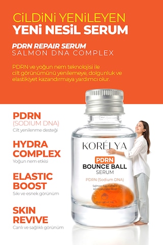 Pdrn İçeren Cildi Gençleştirmeye Yardımcı Çift Fazlı Esans Serum Pdrn Bounce Ball Serum 30 Ml