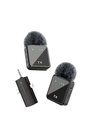 Daytona K9-y2 Kablosuz Taşınabilir 3 In1 Yaka Mikrofonu Tüylü Mini Mic Tak Ve Çalıştır Canlı Yayın Vlog Kablos