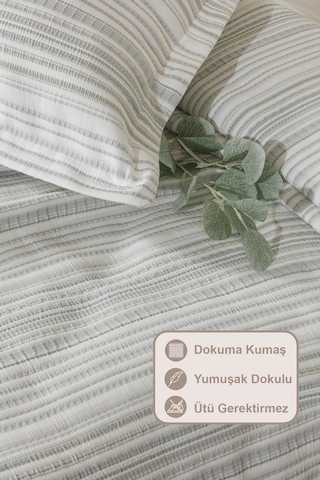 Elart Harmony Yatak Örtüsü Takımı Çift Kişilik 240x250 Cm Yeşil Yeşil