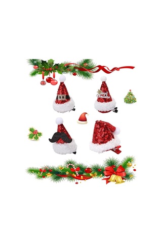 Neşeli Noel Fiyonkları, Şenlikli Günler İçin Mükemmel Narin Saç Aksesuarları, Şenlikli Bir Atmosfer Katın Çok Renkli