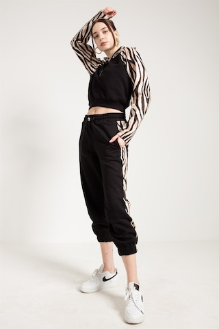 JAHR MARC Zebra Desenli Siyah Kadın Jogger - XS Siyah