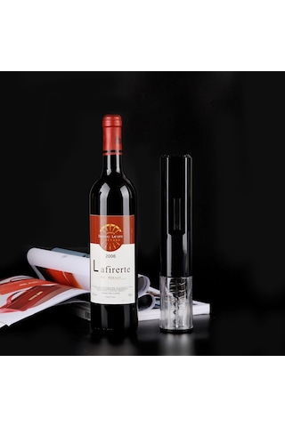 Soulader Elektrikli Şarap Şişesi Açacağı Otomatik Tirbuşon Makinesi Paslanmaz Çelik Siyah