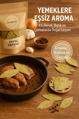Sultanbahçe Defne Yaprağı 40 G Doğal, Katkısız, Yoğun Kokulu Baharat